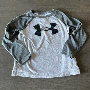 Under Armour Kids Gray and Black Long Sleeve Shirt